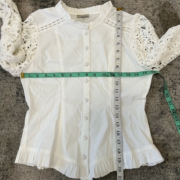 New The Odells blouse lace sleeves  XS - Picture 8 of 9